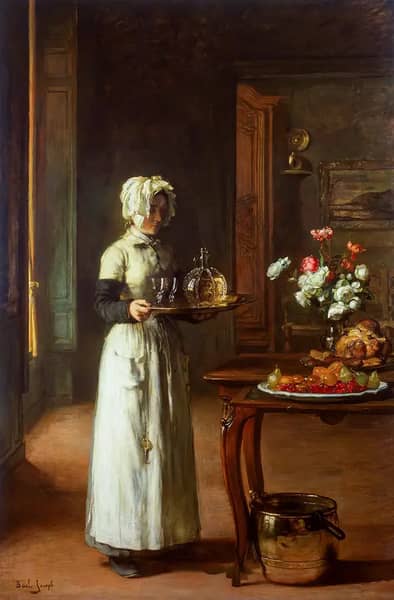 The Serving Maid by Claude Joseph Bail | Oil Painting Reproduction