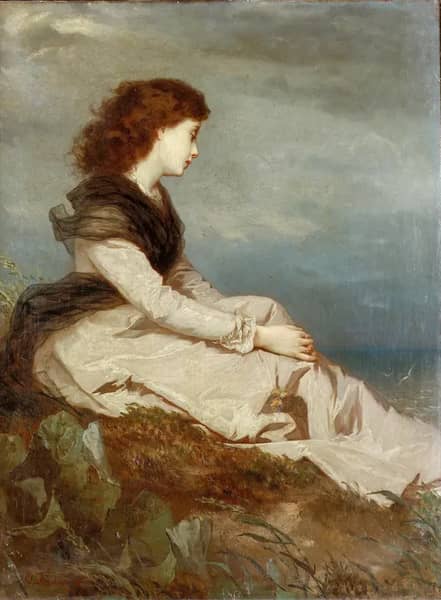 Distant Thoughts by Wilhelm Amberg | Oil Painting Reproduction