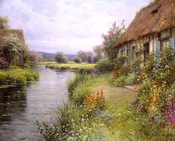 A Bend in the River by Louis Aston Knight | Oil Painting Reproduction