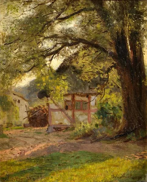 Farmhouse near Misdroy by Wilhelm Amberg | Oil Painting Reproduction