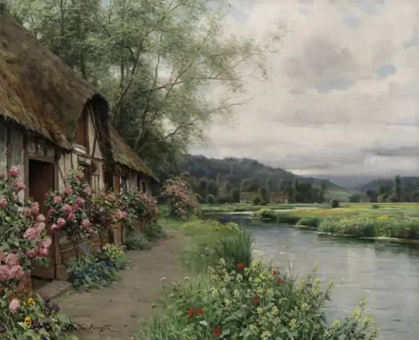 Cottage at Beaumont Le Roger | Oil Painting Reproduction