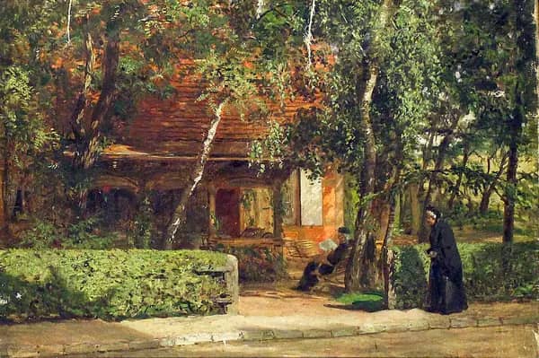 Philemon and Baucis by Wilhelm Amberg | Oil Painting Reproduction