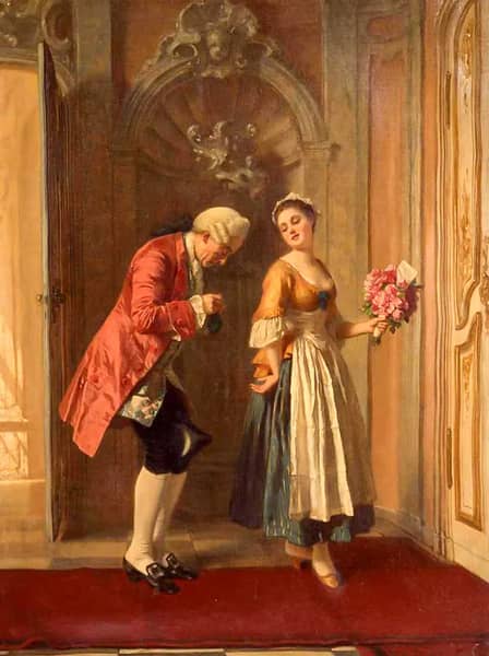 The Proposal by Wilhelm Amberg | Oil Painting Reproduction