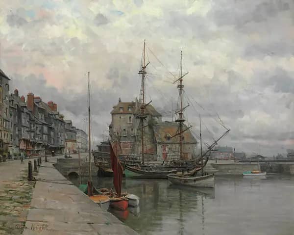 Honfleur Normandy by Louis Aston Knight | Oil Painting Reproduction
