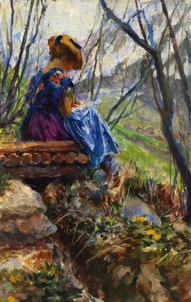 Early Spring 1917 by Ferdinand Max Bredt | Oil Painting Reproduction