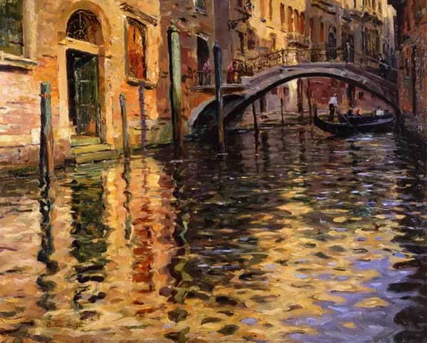 Pont Del Angelo Venice by Louis Aston Knight | Oil Painting Reproduction