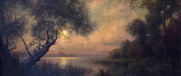 Sunset on the Hudson River 1918 | Oil Painting Reproduction