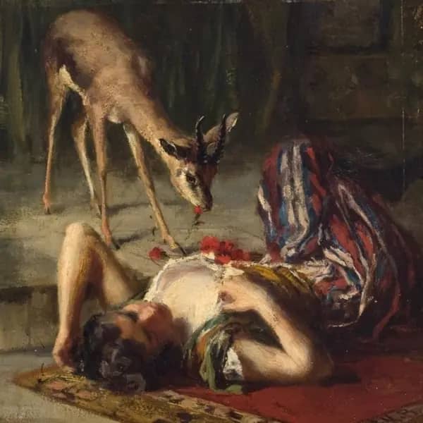The Deer by Ferdinand Max Bredt | Oil Painting Reproduction