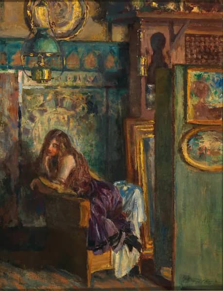 The Model in the Studio by Ferdinand Max Bredt | Oil Painting Reproduction