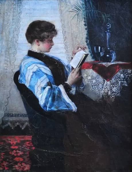 Woman Reading by Ferdinand Max Bredt | Oil Painting Reproduction
