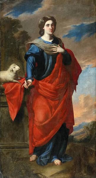 Saint Agnes by Francisco Pacheco | Oil Painting Reproduction