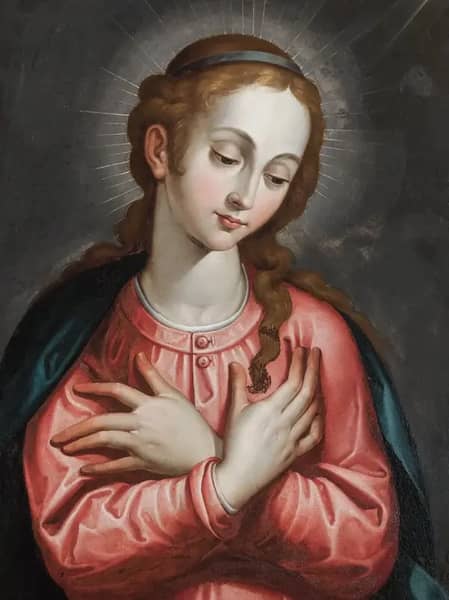 The Annunciate Virgin by Francisco Pacheco | Oil Painting Reproduction
