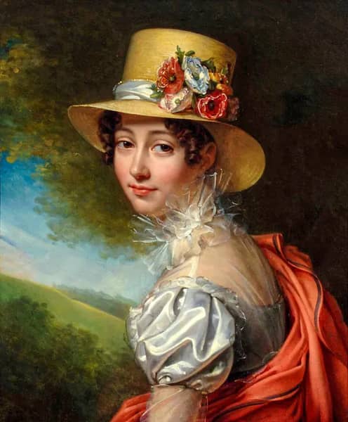 Portrait of a Young Woman c1819 by Julie Hugo | Oil Painting Reproduction