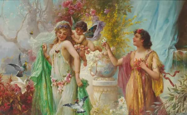 A Classical Idyll by Hans Zatzka | Oil Painting Reproduction