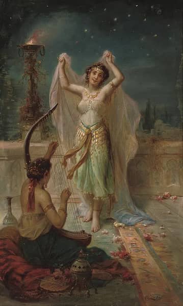 A Dance Under the Stars by Hans Zatzka | Oil Painting Reproduction