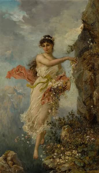 Flora of the Alps by Hans Zatzka | Oil Painting Reproduction