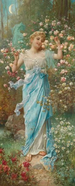 Flower Round by Hans Zatzka | Oil Painting Reproduction