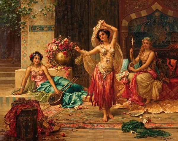 Harem Entertainer by Hans Zatzka | Oil Painting Reproduction