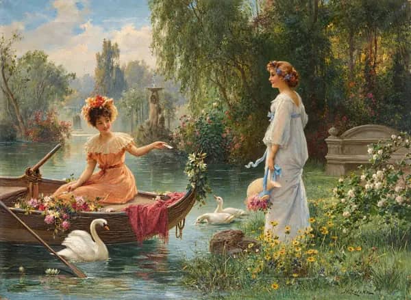 Mail From Across the Pond by Hans Zatzka | Oil Painting Reproduction