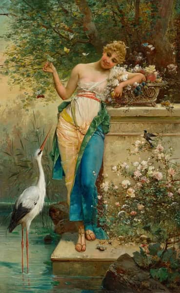 Oriental Beauty by Hans Zatzka | Oil Painting Reproduction