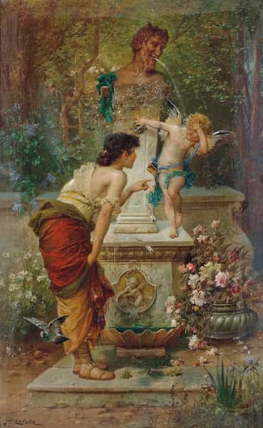 Punished Levity by Hans Zatzka | Oil Painting Reproduction