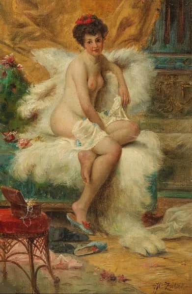 The Jewellery Box by Hans Zatzka | Oil Painting Reproduction