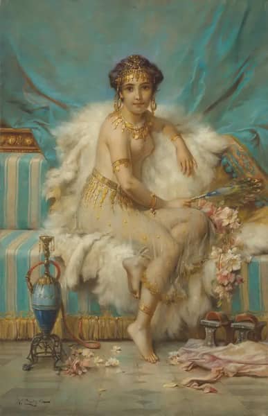 The Odalisque by Hans Zatzka | Oil Painting Reproduction