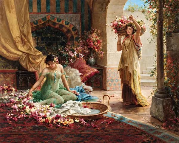 The Perfume Makers by Hans Zatzka | Oil Painting Reproduction