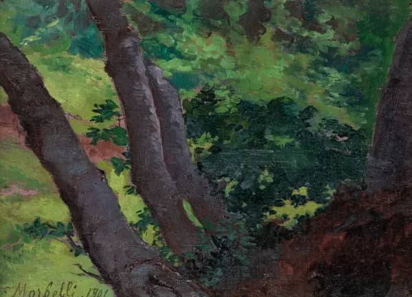Glimpse of the Countryside with Trees 1901 | Oil Painting Reproduction