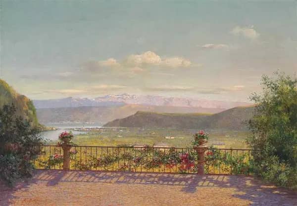 Lake Maggiore by Angelo Morbelli | Oil Painting Reproduction