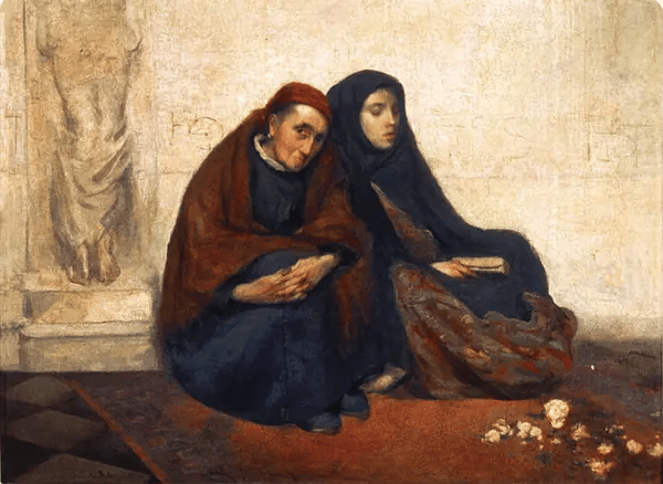 The Suffragants by Angelo Morbelli | Oil Painting Reproduction