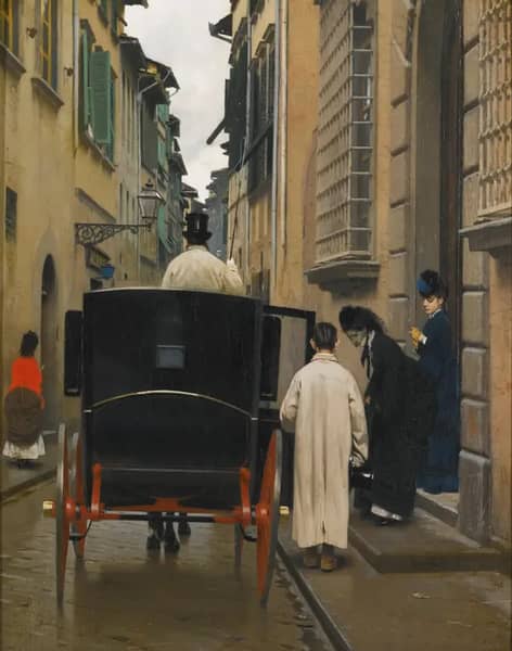 Boarding the Carriage Rome 1872 | Oil Painting Reproduction