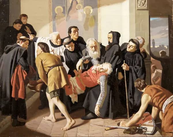 The Death of Donati 1861 by Raffaello Sorbi | Oil Painting Reproduction