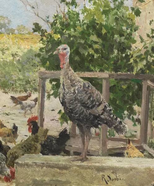 The Turkey by Raffaello Sorbi | Oil Painting Reproduction