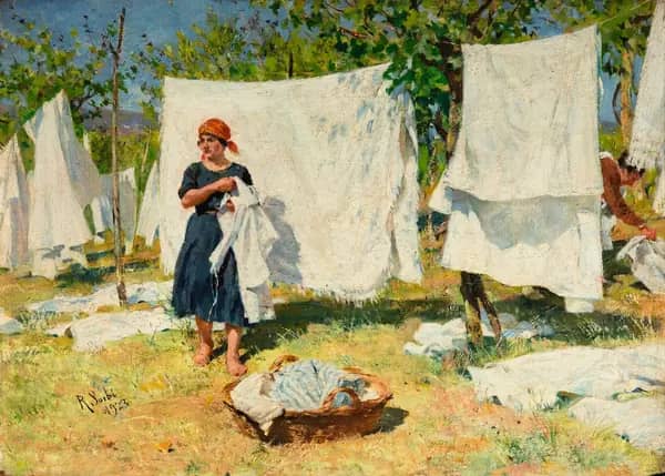 Washerwomen by Raffaello Sorbi | Oil Painting Reproduction