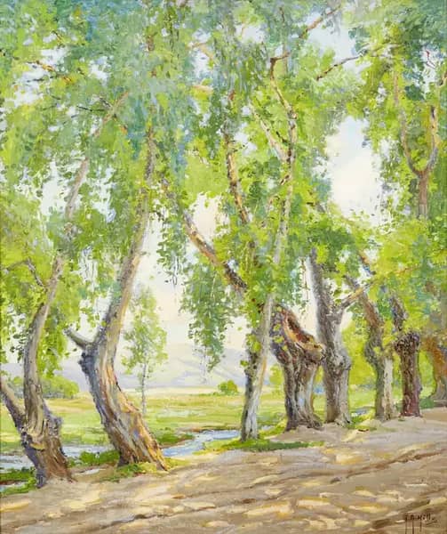 Palm Springs California by Anna Althea Hills | Oil Painting Reproduction