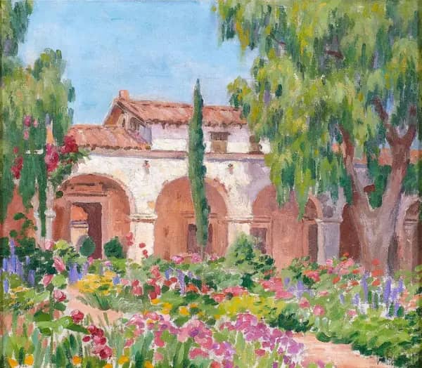 San Juan Capistrano Mission Scene | Oil Painting Reproduction