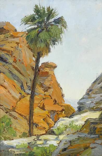 The Lone Palm Andreas Canyon | Oil Painting Reproduction