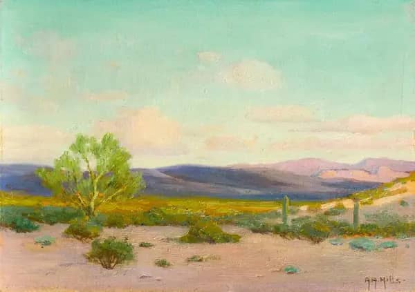 The Pale Verde Tree 1915 by Anna Althea Hills | Oil Painting Reproduction