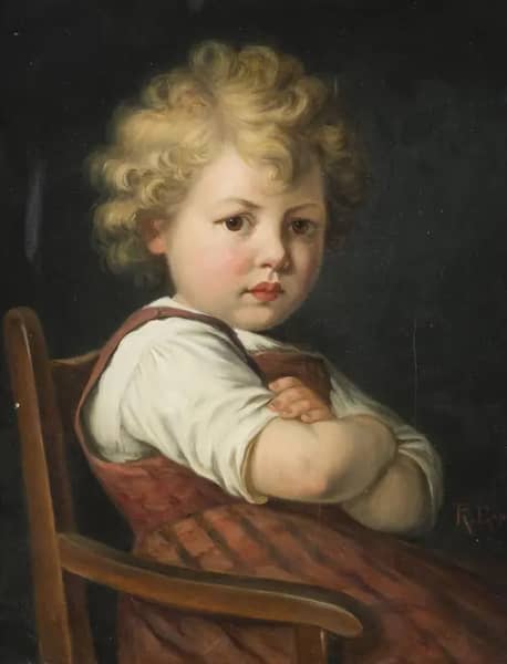 Child's Portrait by Rudolf Epp | Oil Painting Reproduction
