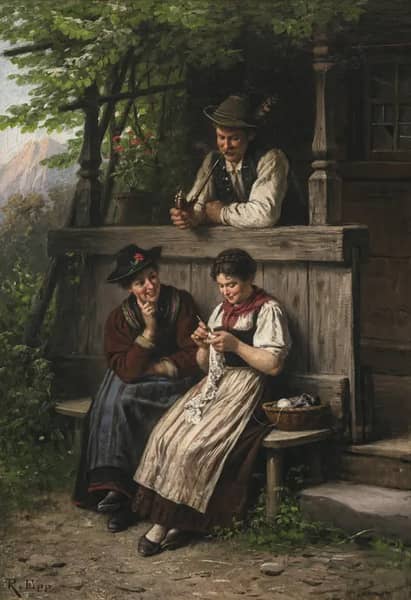 Childhood Memories by Rudolf Epp | Oil Painting Reproduction