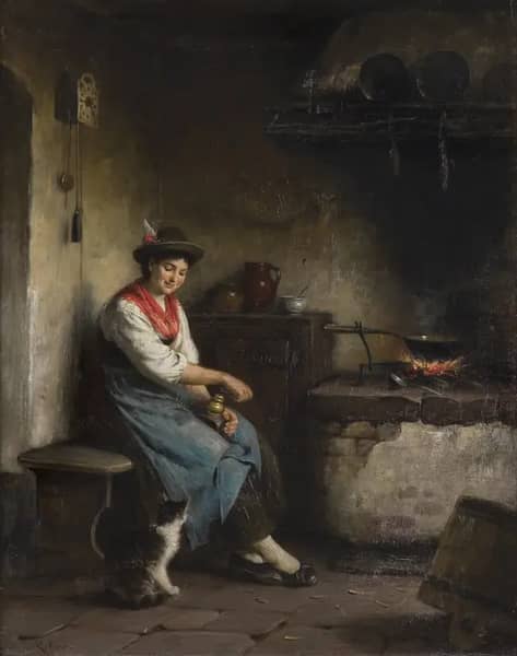 Morning Coffee by Rudolf Epp | Oil Painting Reproduction