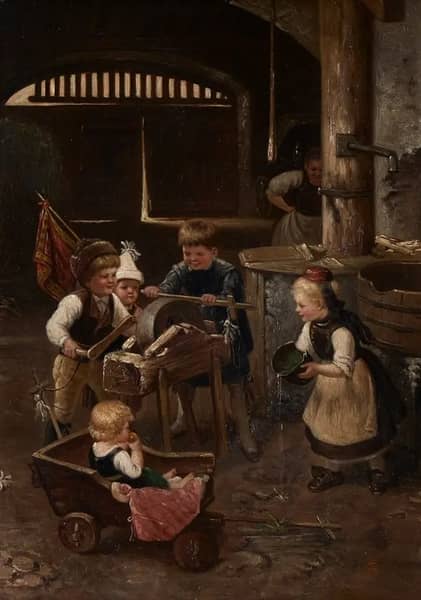 Schwalm Children 1834 by Rudolf Epp | Oil Painting Reproduction