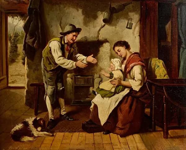 The Father Returns by Rudolf Epp | Oil Painting Reproduction