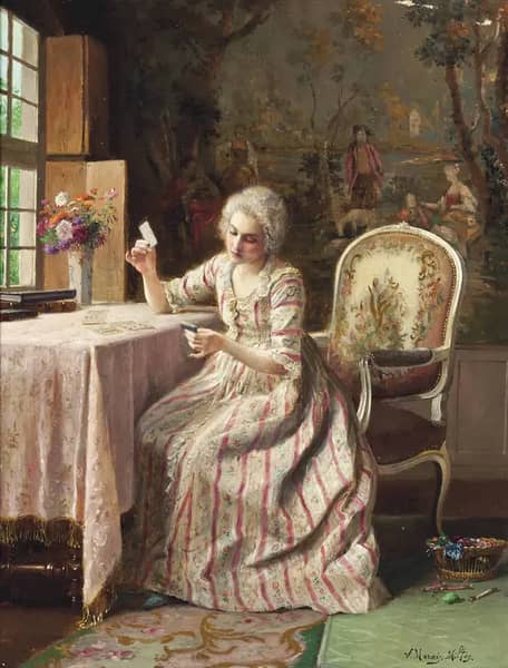 A Game of Cards by Victor Marais-Milton | Oil Painting Reproduction
