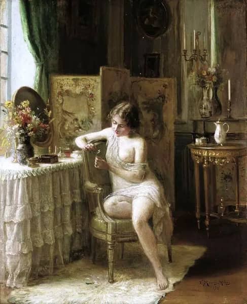 He Loves Me He Loves Me Not 1917 | Oil Painting Reproduction