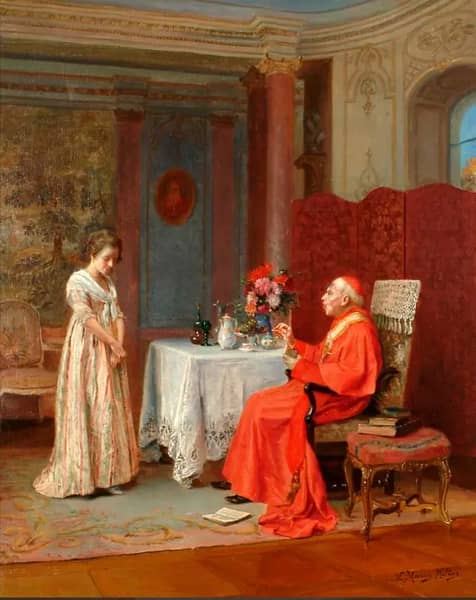 The Cardinal's Warning by Victor Marais-Milton | Oil Painting Reproduction