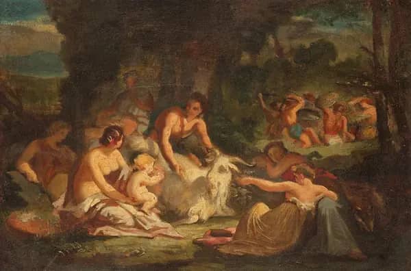 The Childhood of Zeus by Victor Marais-Milton | Oil Painting Reproduction