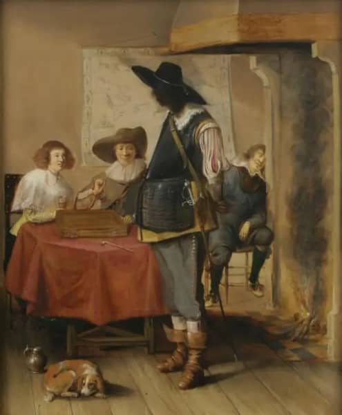 Company by the Fireplace by Aert van der Neer | Oil Painting Reproduction