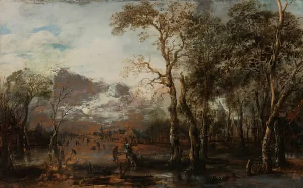Landscape with Hunter by Aert van der Neer | Oil Painting Reproduction
